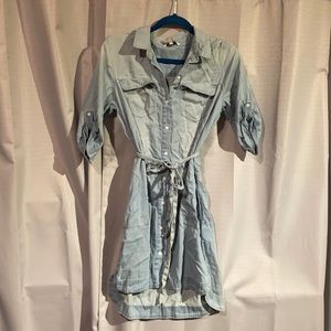 Light denim Calvin Klein dress.